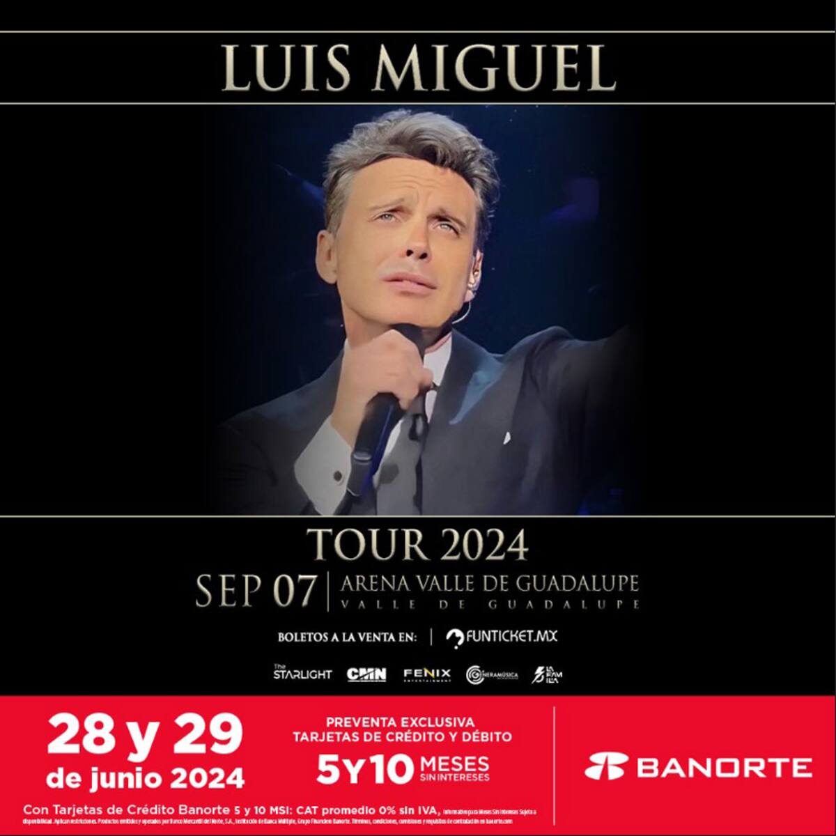 La preventa de boletos para el concierto se realizará el 28 y 29 de junio a través de Banorte.