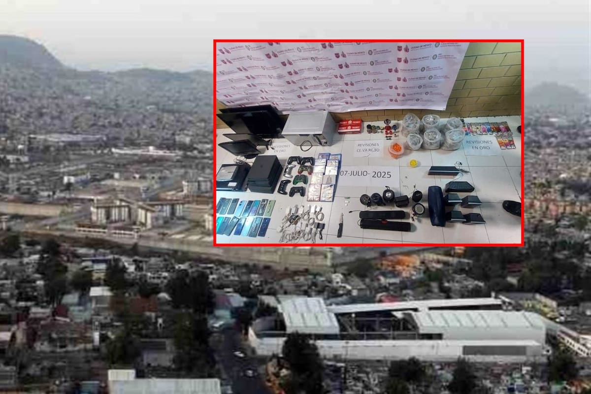 Aseguran droga, celulares y aparatos electrónicos en penal de Santa Martha Acatitla tras operativo sorpresa