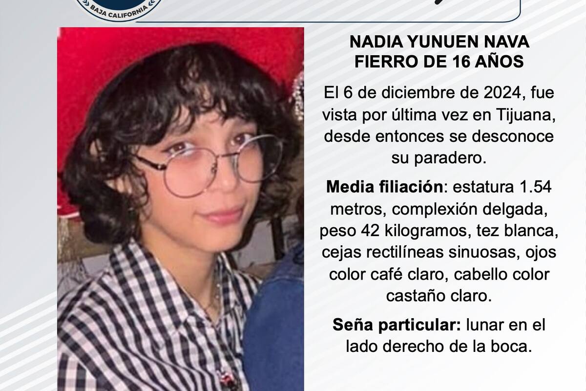 Se busca a Nadia Yunuen Nava Fierro de 16 años de edad