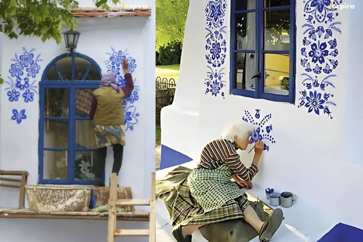 Mujer de 94 años dedicó sus últimos años a pintar flores y decorar casas de desconocidos