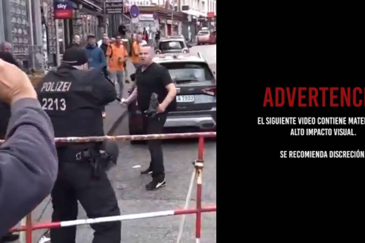 VIDEO: Policía alemana balea a hombre previo al Polonia vs Países Bajos