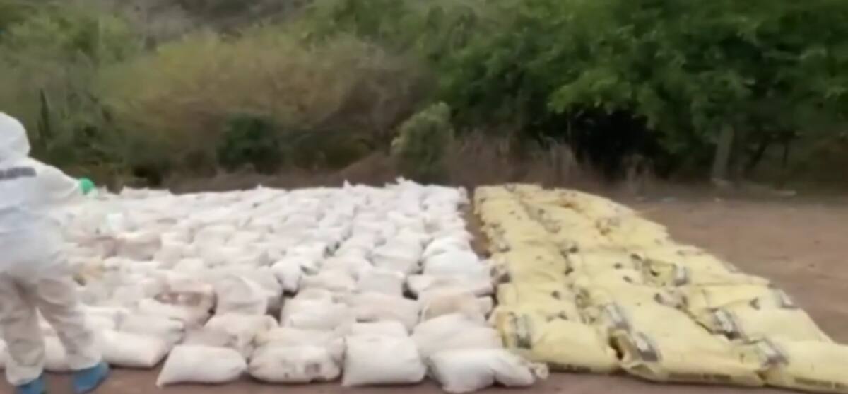 Mercancía encontrada en uno de los laboratorios que fueron descubiertos. / ADN40.