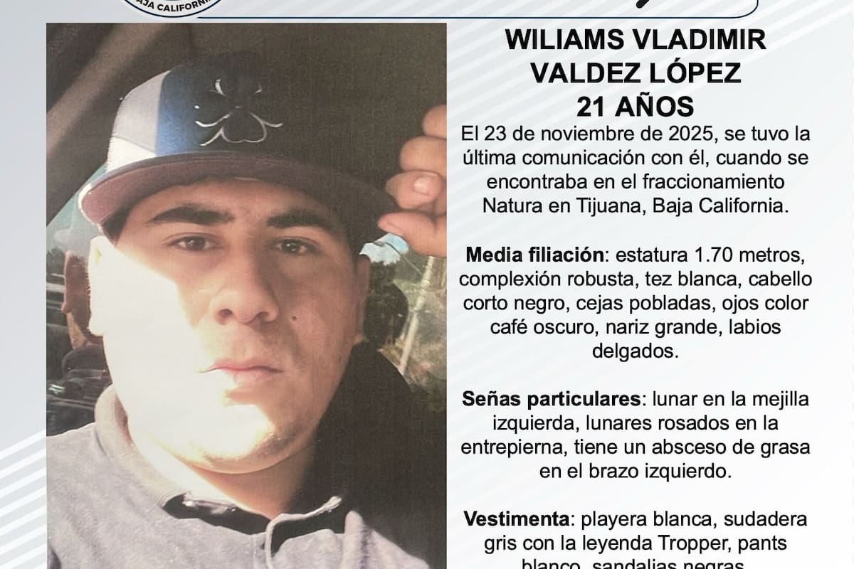 Se busca a Wiliams Vladimir Valdez López de 21 años de edad