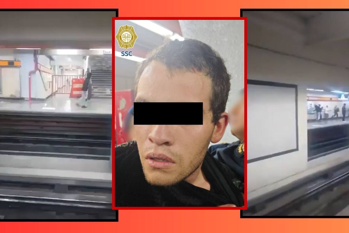 VIDEO: Agredió a cuatro personas antes de lanzarse a las vías del tren, SSC logró detenerlo