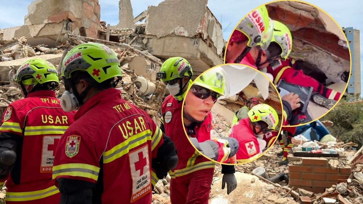Entre escombros y espacios reducidos, Leslie López Padilla, rescatista de Cruz Roja Mexicana, explica cómo las cámaras especializadas ayudan a buscar sobrevivientes en zonas colapsadas tras los terremotos en Venezuela