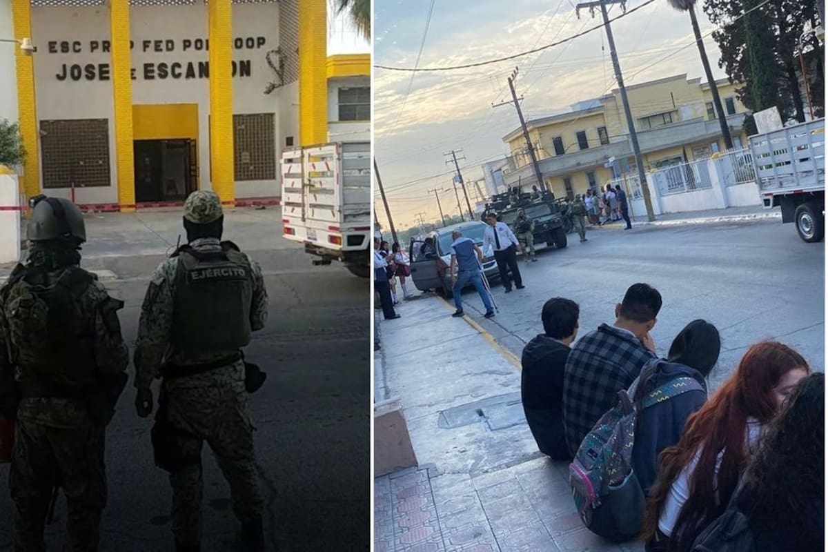 Encuentran ganada en preparatoria de Reynosa; evacuan a 159 estudiantes
