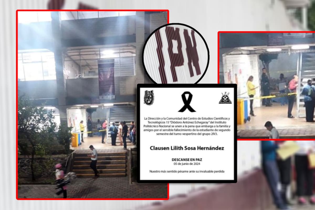 Muere una estudiante del CECyT 15 después de caer del tercer piso de la escuela