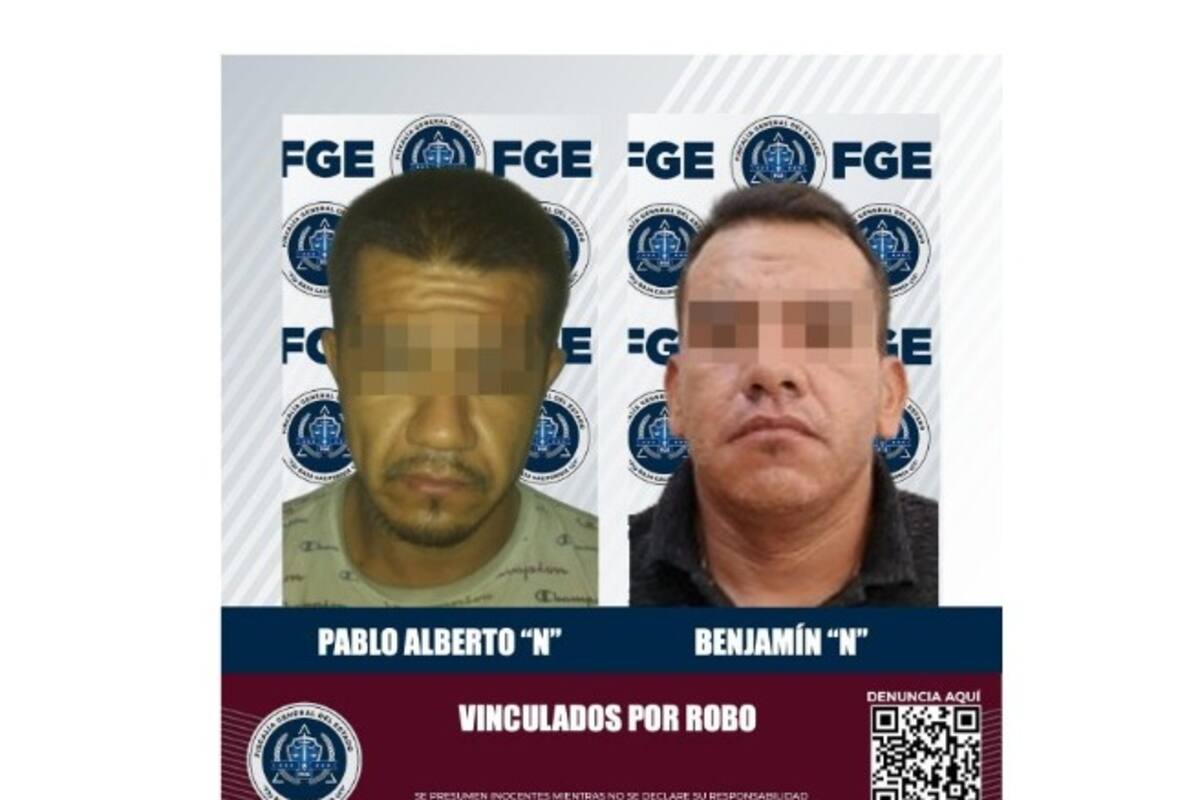 Imponen prisión preventiva a dos hombres por robos con violencia