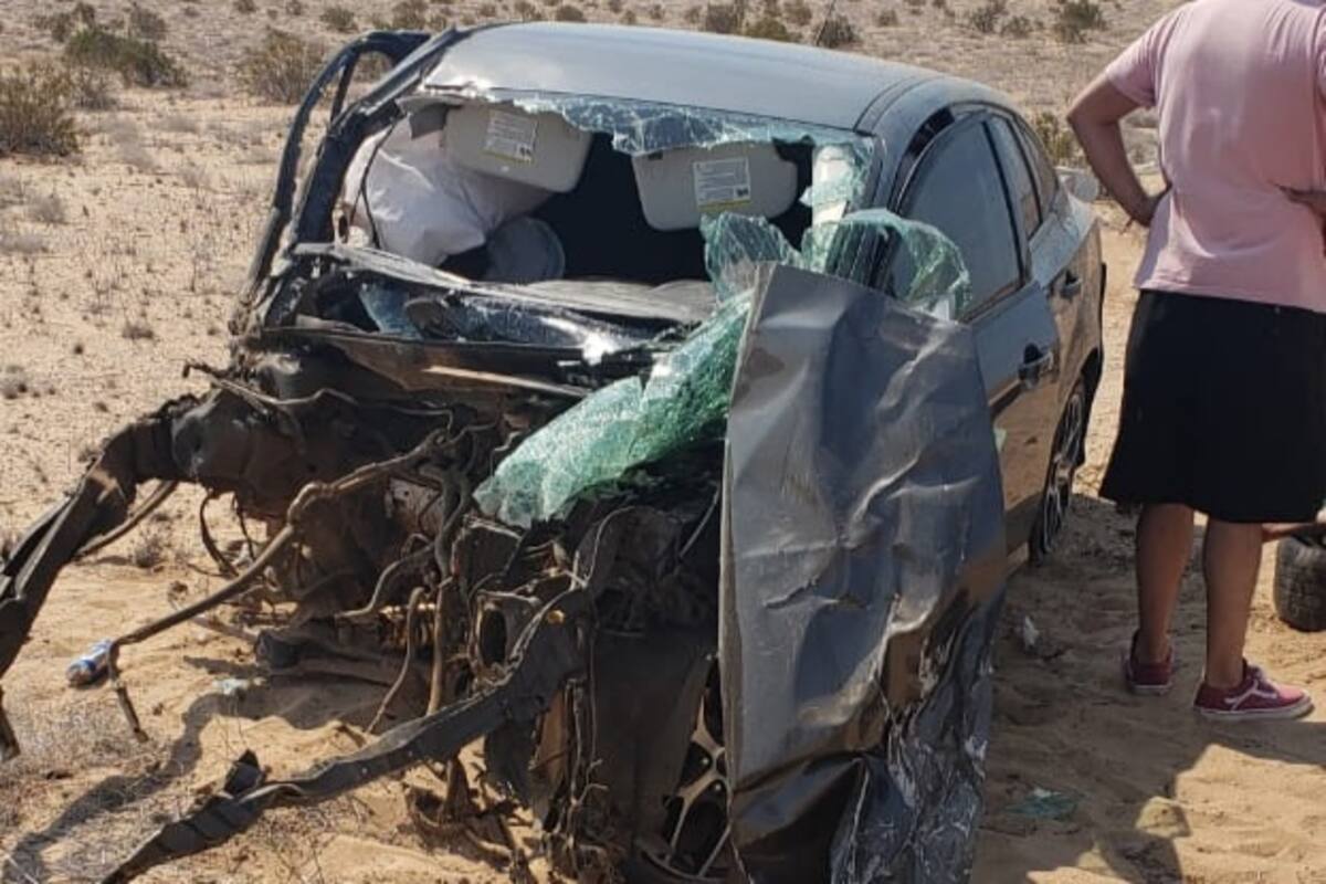 Aparatoso choque en la carretera SLRC-Golfo de Santa Clara