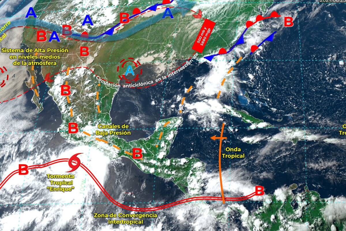 Tormenta tropical "Enrique" podría intensificarse a huracán en las próximas horas: Conagua