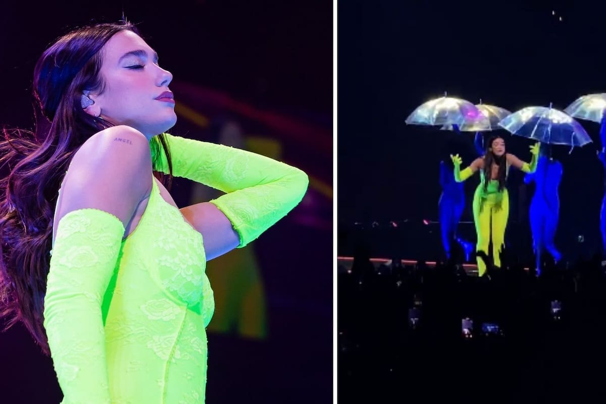 A Dua Lipa se le cae el micrófono entre el público y fans no se lo devuelven