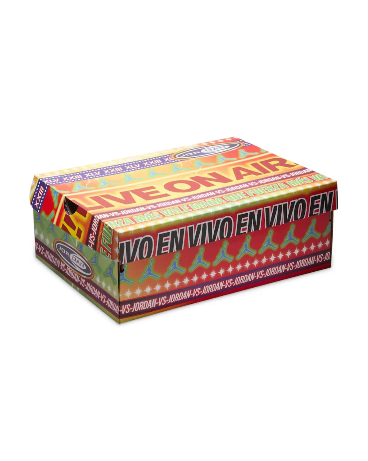 La caja de los Air Jordan 3 Retro "Vuelo" es un homenaje a los antiguos carteles de la lucha libre mexicana. (Foto: Nike)