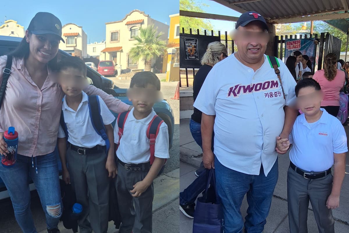 Regreso a clases en Sonora: padres viven con emoción el primer día de sus hijos