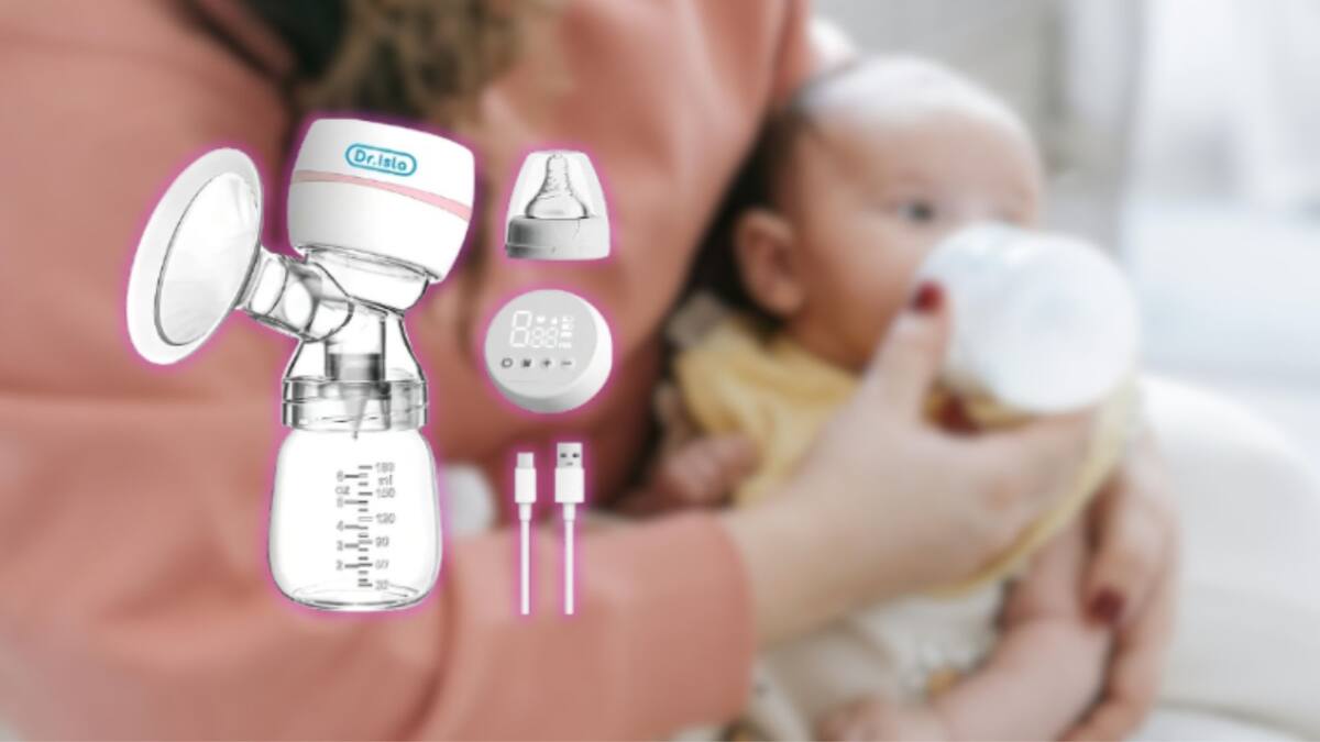 Mercado Libre rebaja 40% el extractor de leche eléctrico Dr. Isla EB11White, un modelo libre de BPA con envío gratis que cuesta 360 pesos y tiene 24 meses de financiamiento