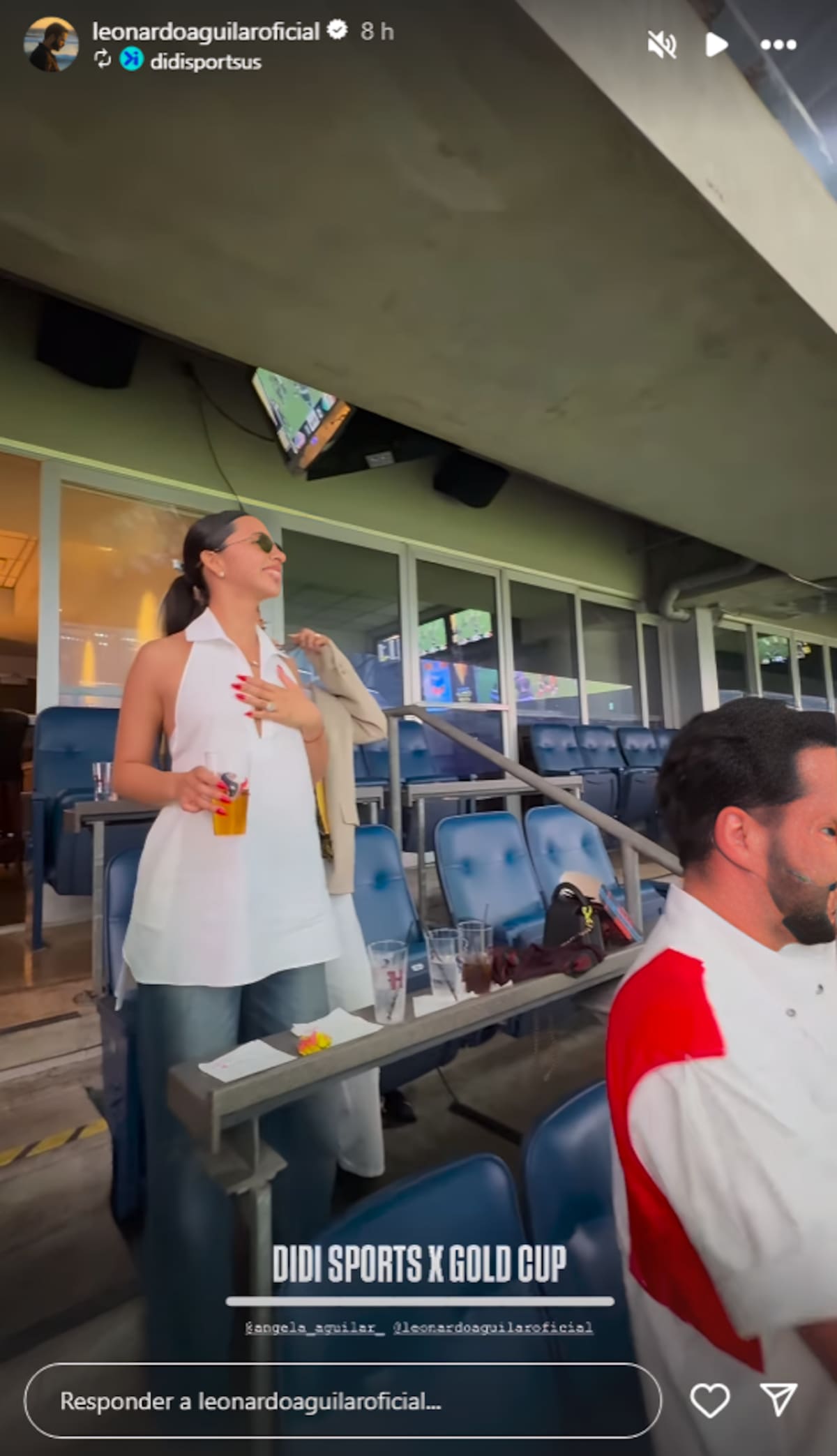 Ángela Aguilar asiste a la final de la Copa Oro 2025