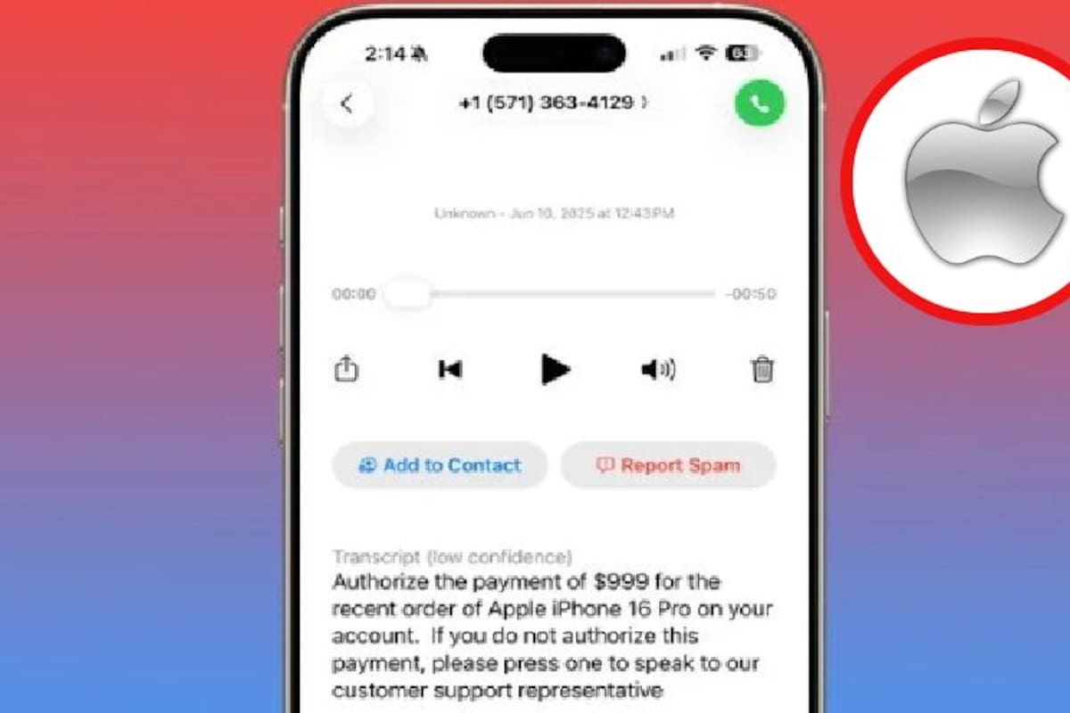 iOS 26 añade función para reportar mensajes de voz spam en iPhone