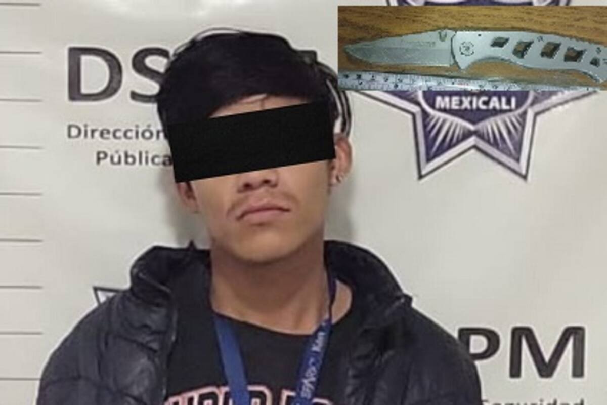 Hombre con navaja contaba con orden de aprehensión