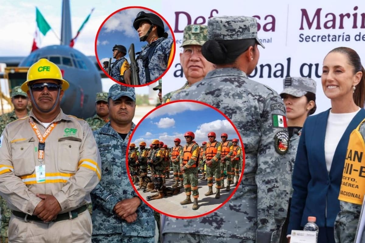 Claudia Sheinbaum reconoce a Fuerzas Armadas y servidores públicos por labores de auxilio durante lluvias en cinco estados bajo Plan DN-III-E y Plan Marina en acción