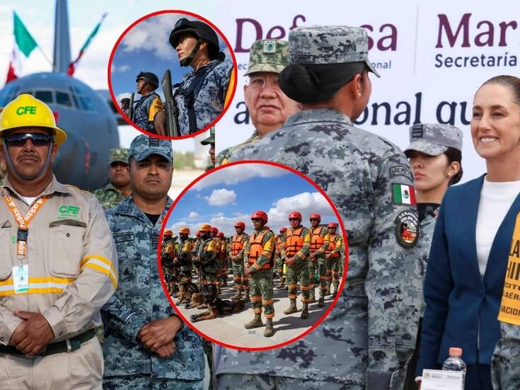 Claudia Sheinbaum reconoce a Fuerzas Armadas y servidores públicos por labores de auxilio durante lluvias en cinco estados bajo Plan DN-III-E y Plan Marina en acción