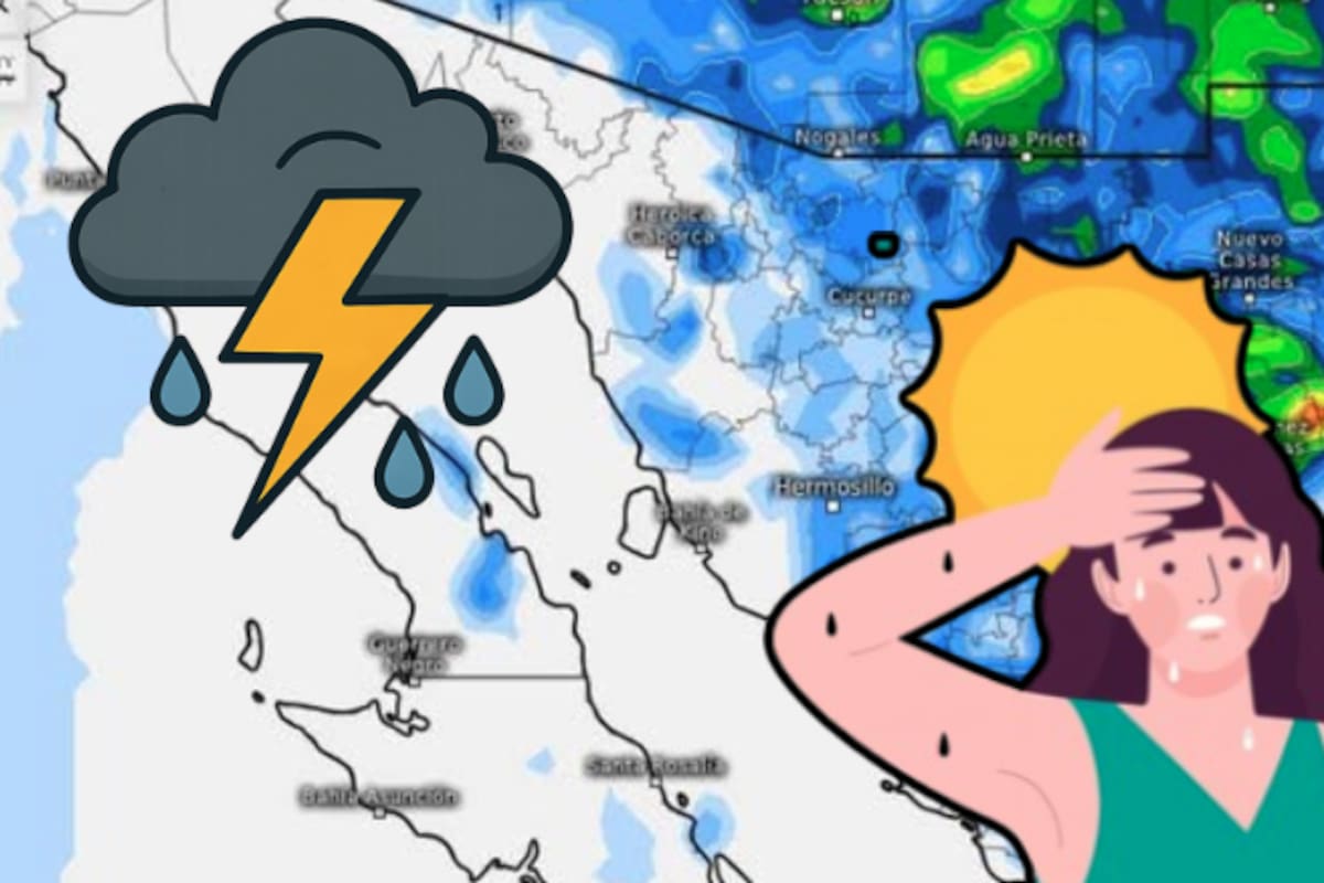 Tormentas eléctricas, calor extremo y zona ciclónica en vigilancia: Sonora enfrenta jornada de contrastes climáticos