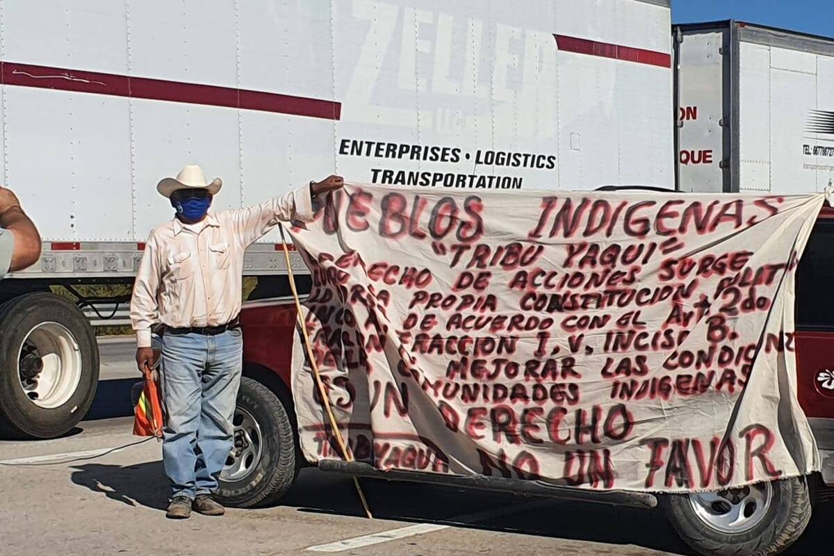 Reanudan bloqueo: Se instalan Yaquis en la carretera ¡otra vez!
