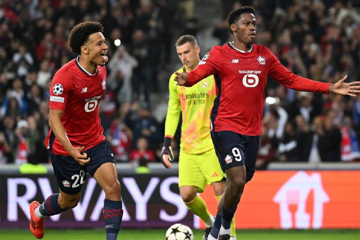 Lille sorprende y derrota 1-0 al Real Madrid en Champions League