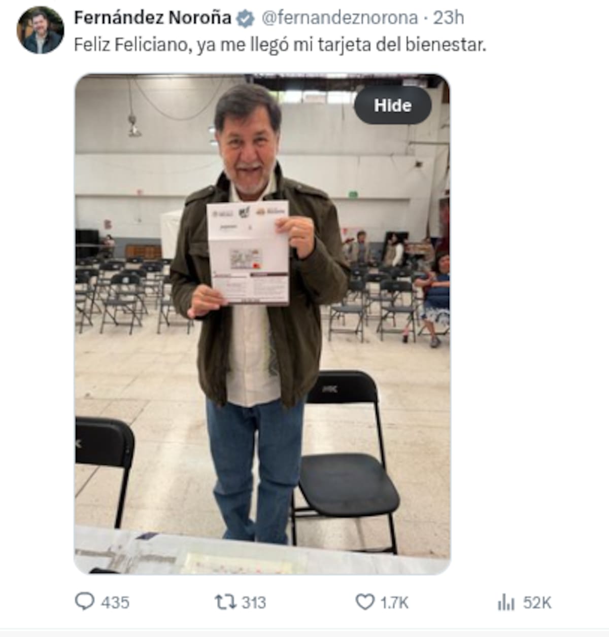 Captura de pantalla de X.