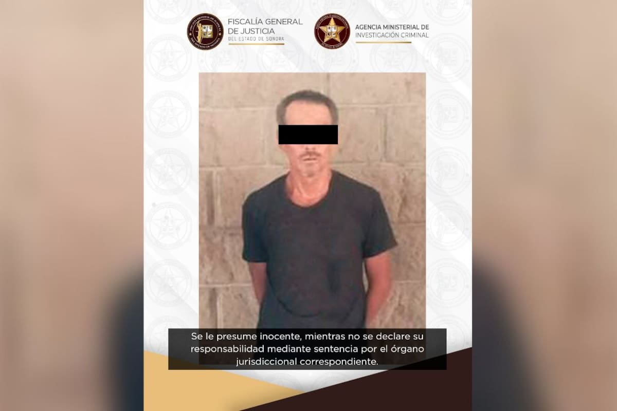 Detienen en Hermosillo a hombre de 53 años por tentativa de feminicidio y violencia familiar; agredió a su pareja y disparó contra una adolescente de 14 años