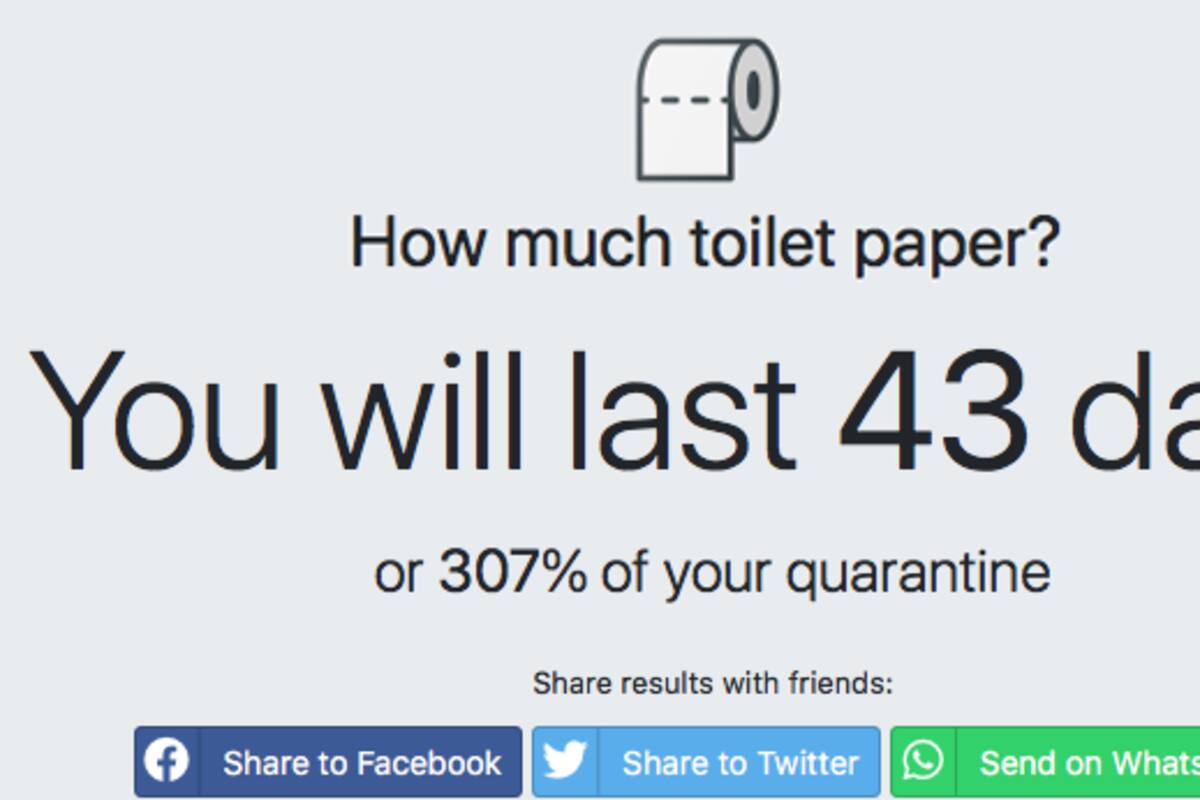 Este sitio calcula cuánto papel de baño vas a necesitar en la cuarentena