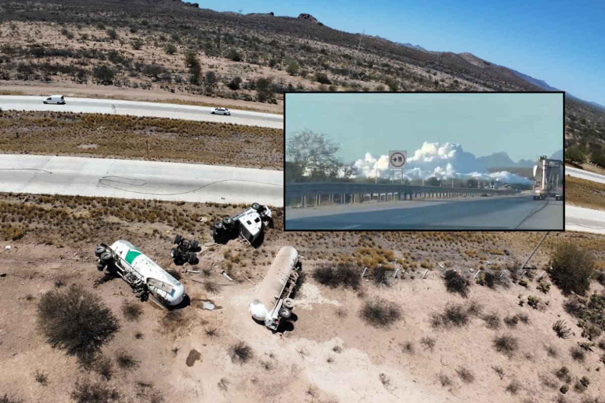 IMSS Sonora atendió a 14 personas con intoxicación leve por amoniaco tras la volcadura de pipa en la Hermosillo–Guaymas