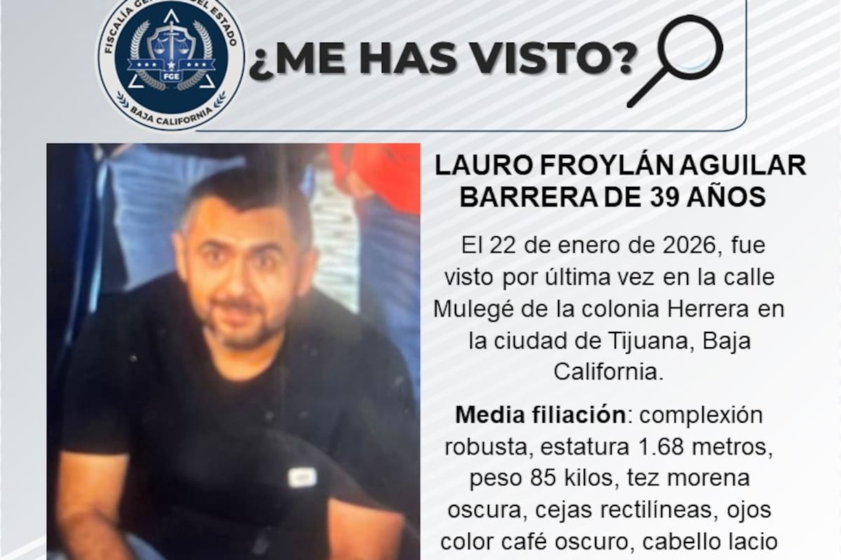 Se busca a Lauro Froylán Aguilar Barrera de 39 años