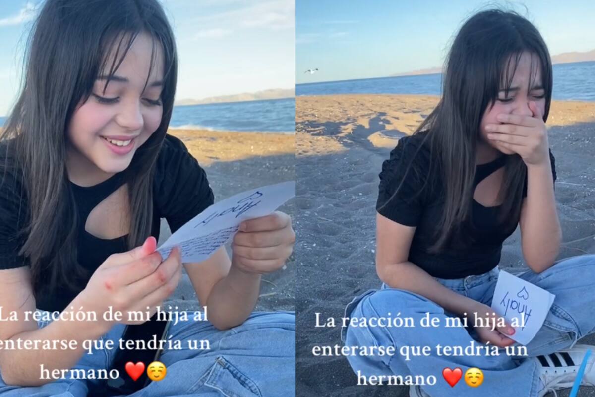 Joven no puede evitar romper en llanto cuando su madre le confiesa que tendrá un hermanito | VIDEO