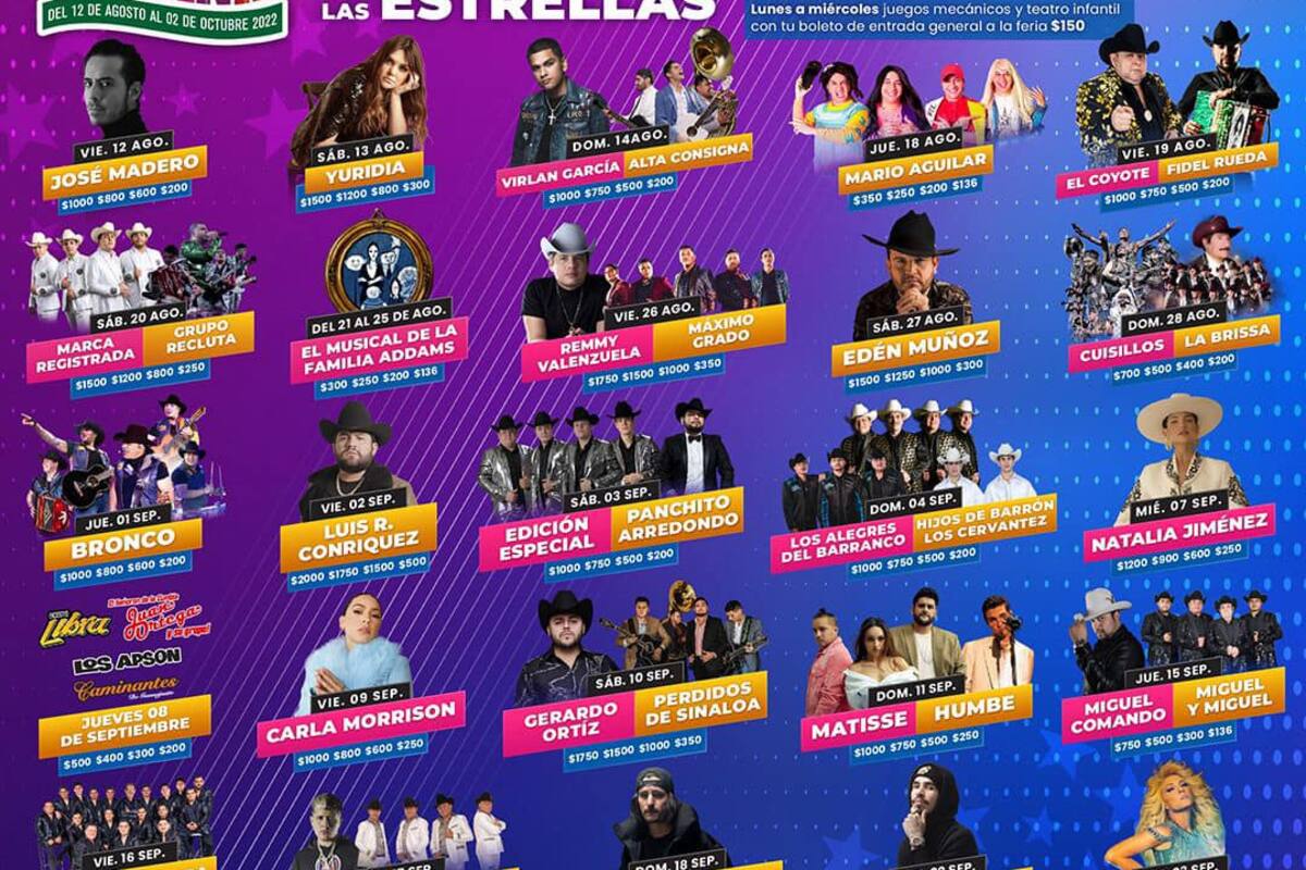 Estos son los precios para los conciertos del Audiorama de las estrellas en la Feria de Tijuana