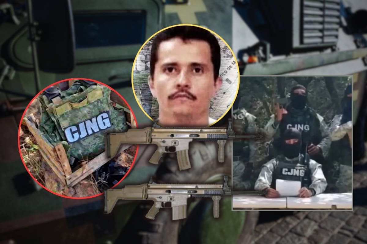 “El Mencho” armaba a sicarios del CJNG con fusiles SCAR usados por comandos de EEUU y rifles Barret calibre .50, mientras un testigo afirmó ante la FGR que el grupo también usaba uniformes y equipo táctico exclusivo de la Semar; no se ha informado cómo los consiguieron