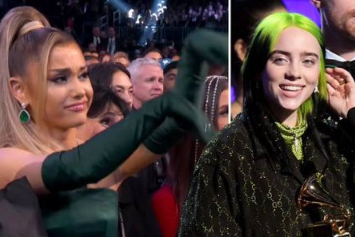 Ariana Grande y su reacción al ver ganar a Billie Eilish