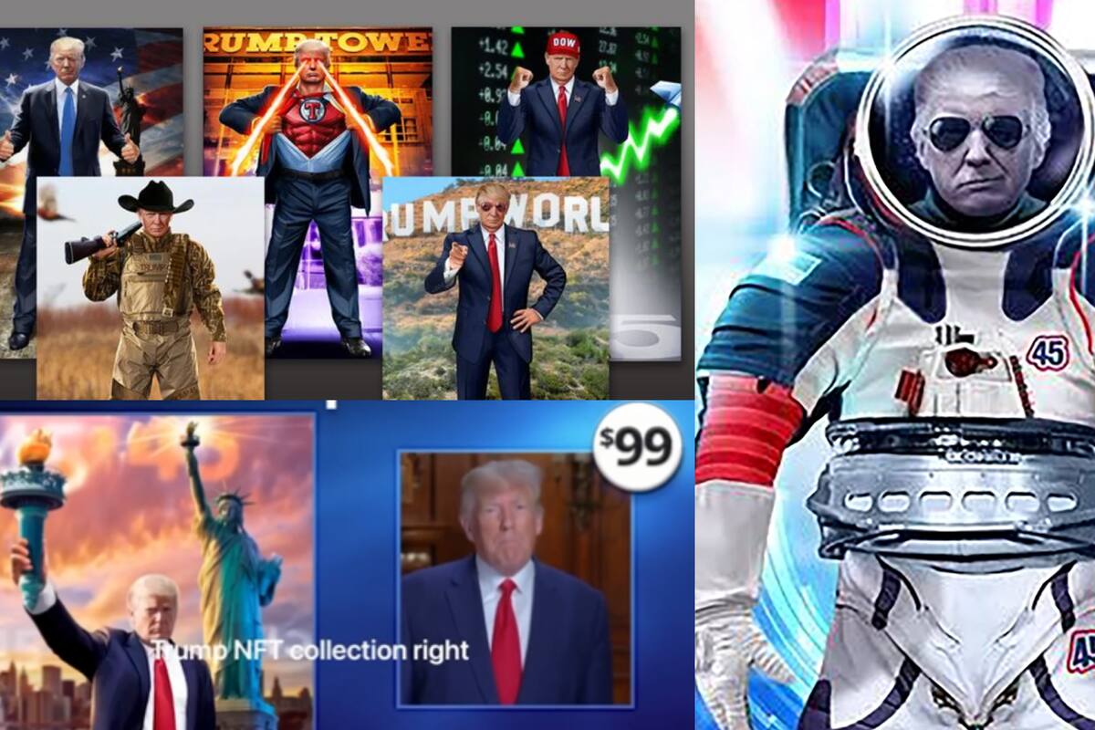 Trump estrena sus NFT que lo vuelven meme y tendencia