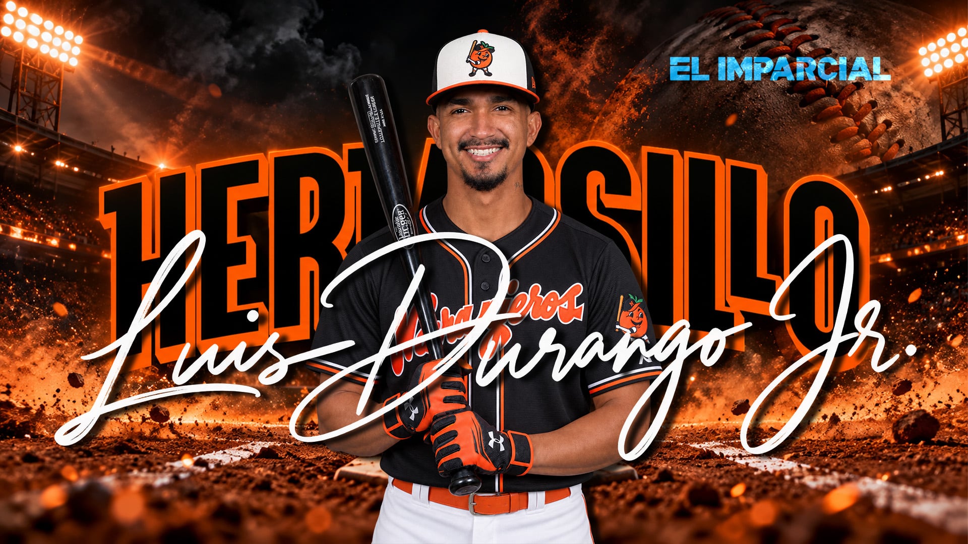 Luis Durango Jr., jardinero central de los Naranjeros de Hermosillo. (Foto: Especial GH)