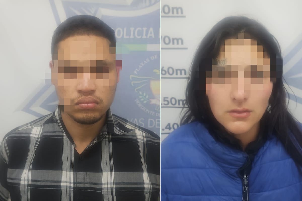 Cae pareja armada tras persecución preventiva en Rosarito