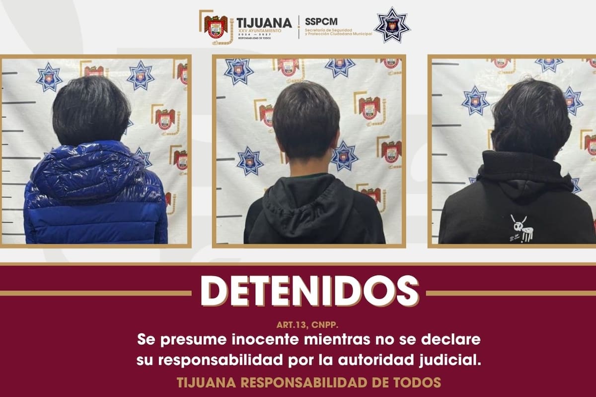 Detienen a tres menores en posesión de droga
