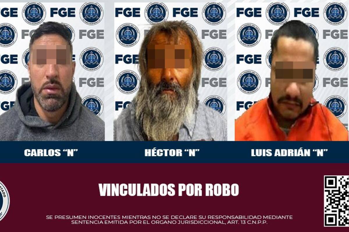 Encarcelan a tres hombres por robos