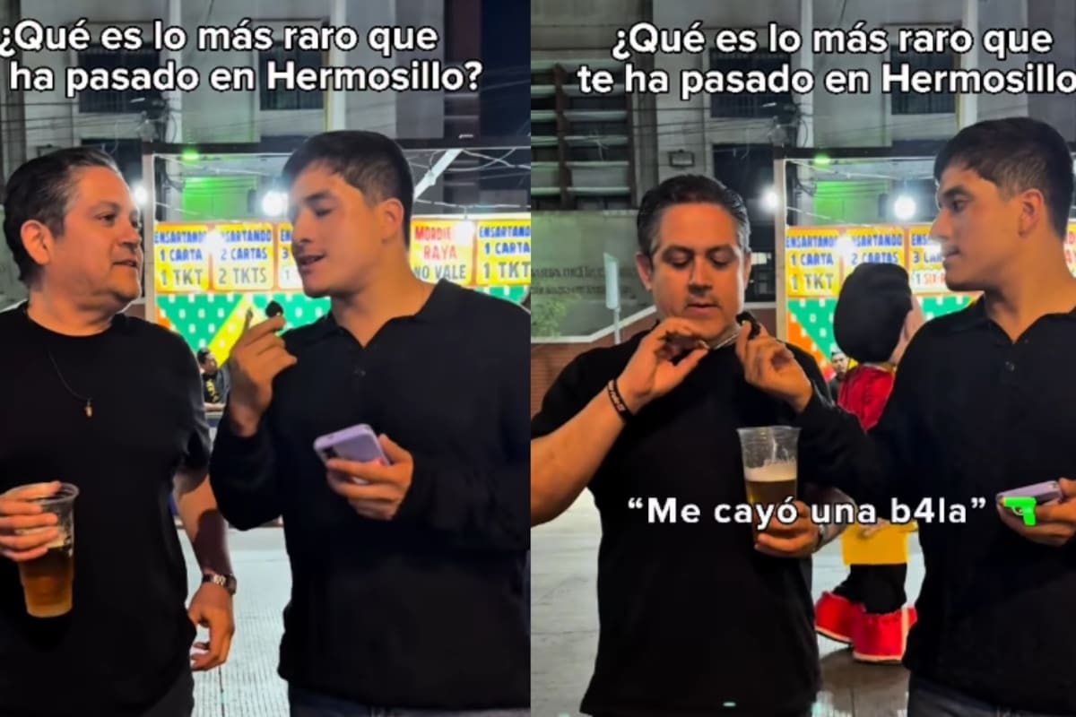 “Le tocó una bala perdida y ahora la trae de collar en su cuello:”: Influencer hermosillense entrevista a hombre y su historia se vuelve viral
