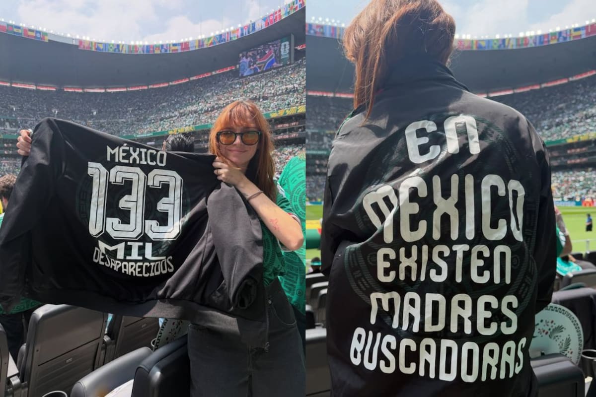 Regina Blandón aprovecha inauguración del Mundial 2026 para visibilizar crisis de desapariciones en México