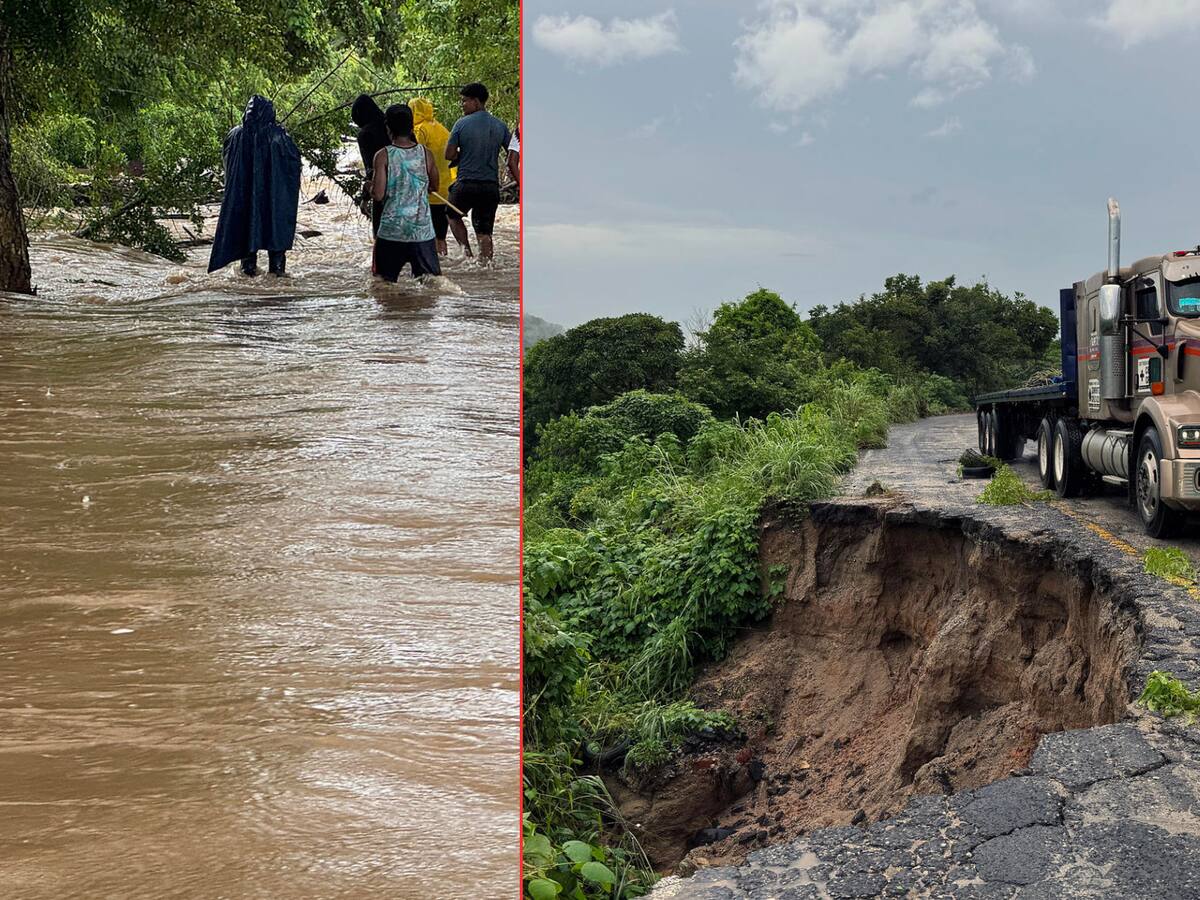Fotografía de las devastaciones que causó John en Oaxaca. | Crédito: EFE