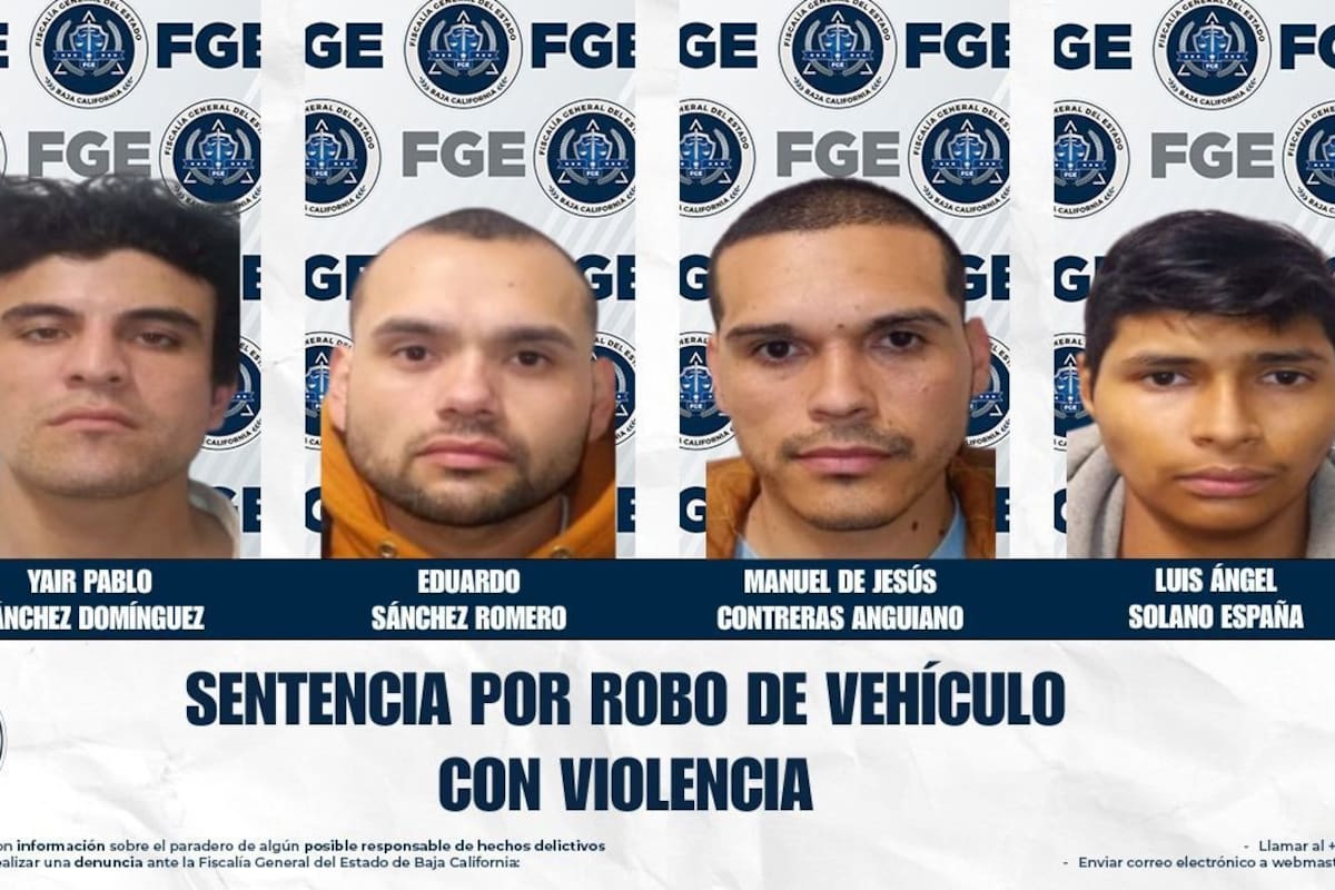 Sentencian a cuatro responsables de robo de vehículo con violencia