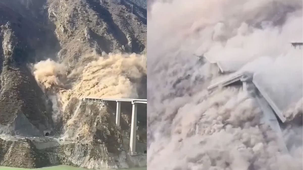 Se derrumba el puente Hongqi en China tras unos meses de su construcción a inicios del 2025 (VIDEO)
