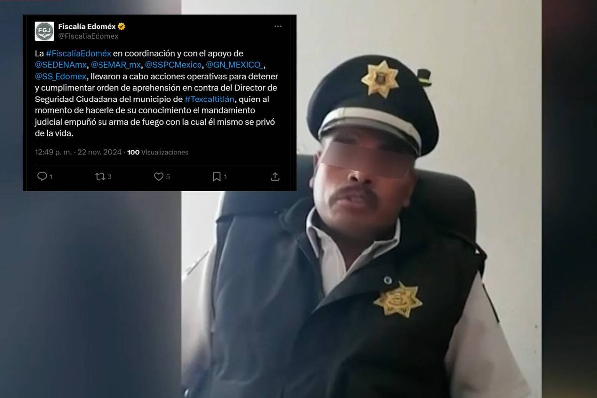 Comisario se quita la vida para no ser arrestado en Texcaltitlán