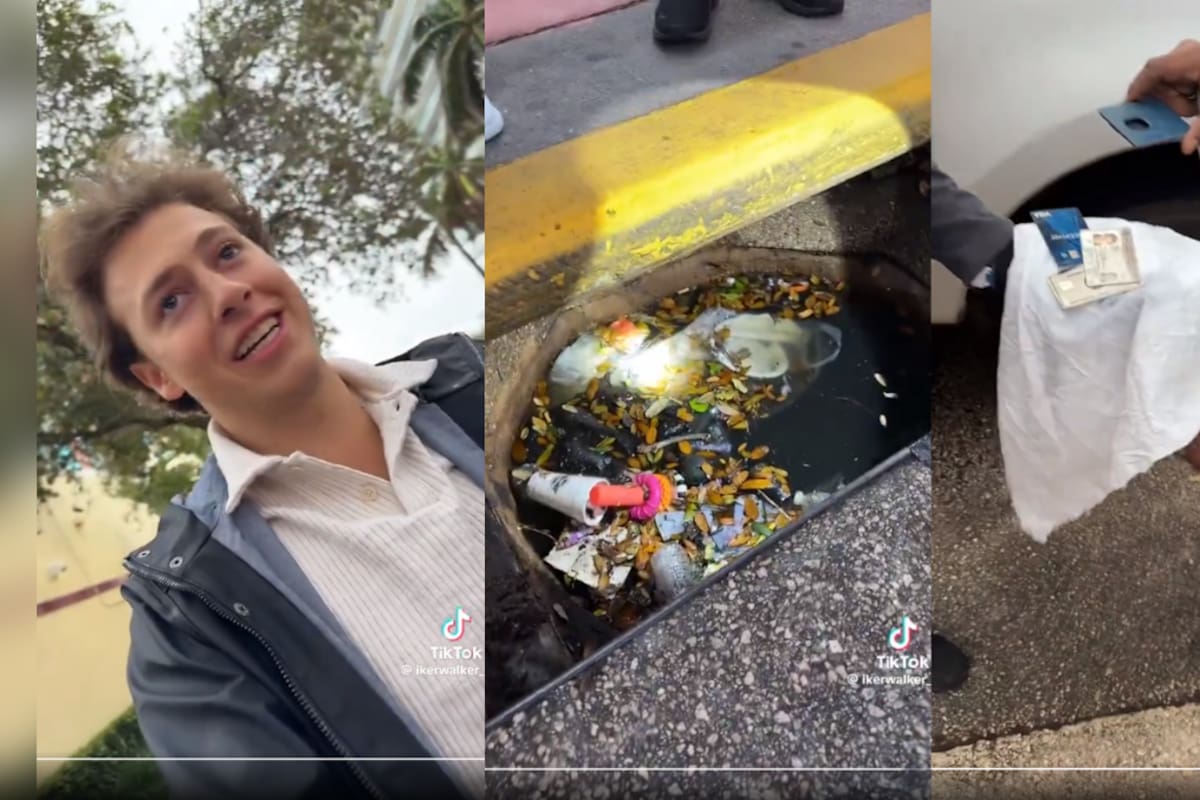 TikTok: joven se vuelve viral por llamar al 911 porque su cartera cayó en una alcantarilla