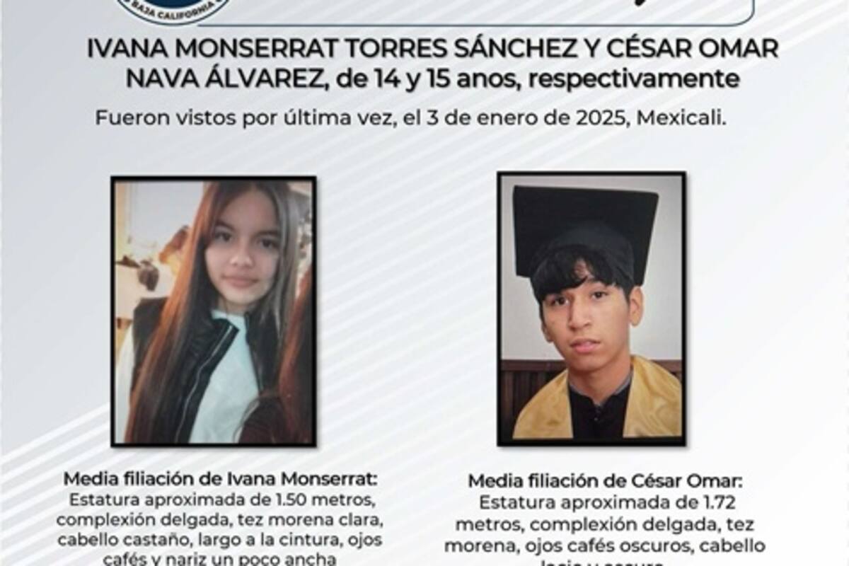 Familiares buscan a Ivana Monserrat Torres Sánchez y César Omar Nava Álvarez