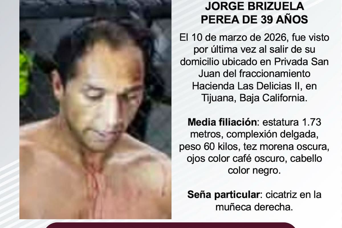 Se busca a Jorge Brizuela Perea de 39 años