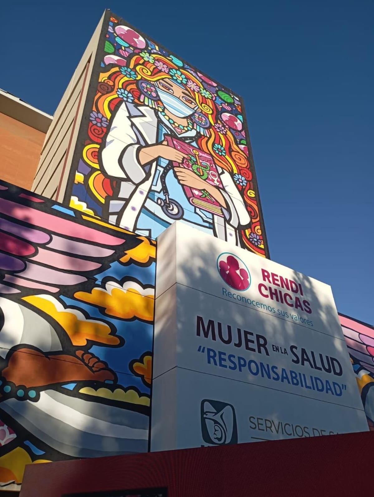 La obra, creada por el muralista Jaime Carbó, fue develada en el Hospital
General IMSS Bienestar de Tijuana. Foto: Cortesía